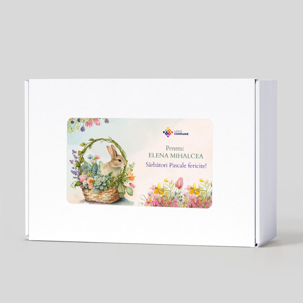 Set cadou corporate personalizat cu logo - Paște fericit