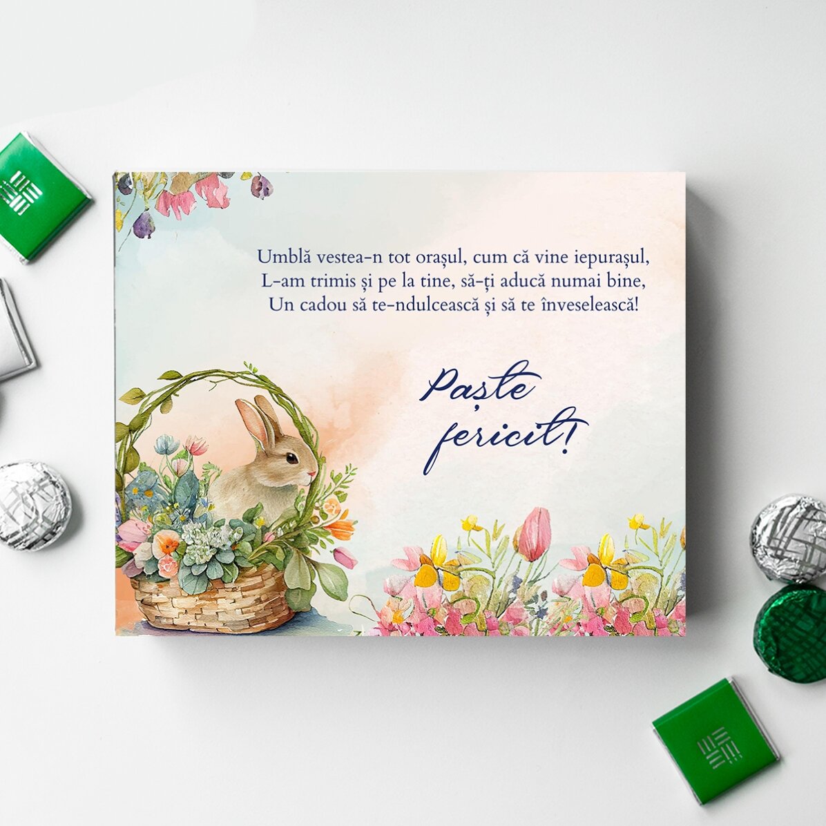 Set cadou corporate personalizat cu logo - Paște fericit