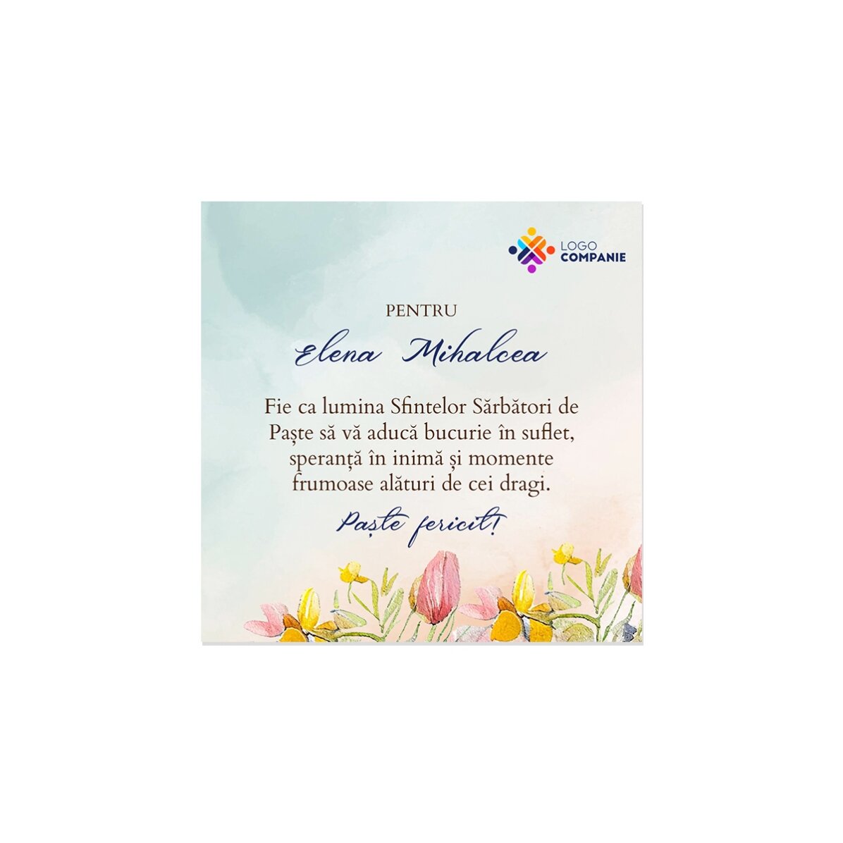 Set cadou corporate personalizat cu logo - Paște fericit