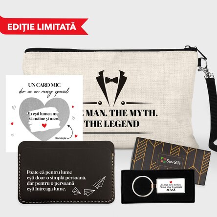 Set cadou cu card personalizat pentru el