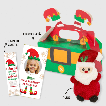 Set cadou cu ciocolată personalizată - Elf