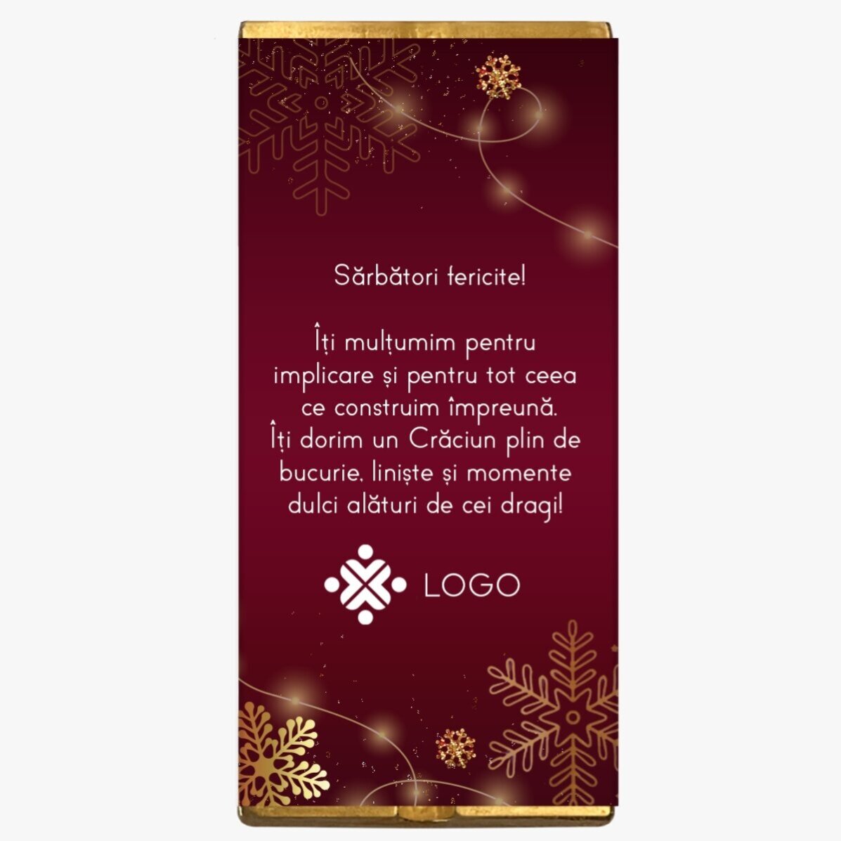 Set cadou de Crăciun personalizat cu logo și mesaj - Red Christmas