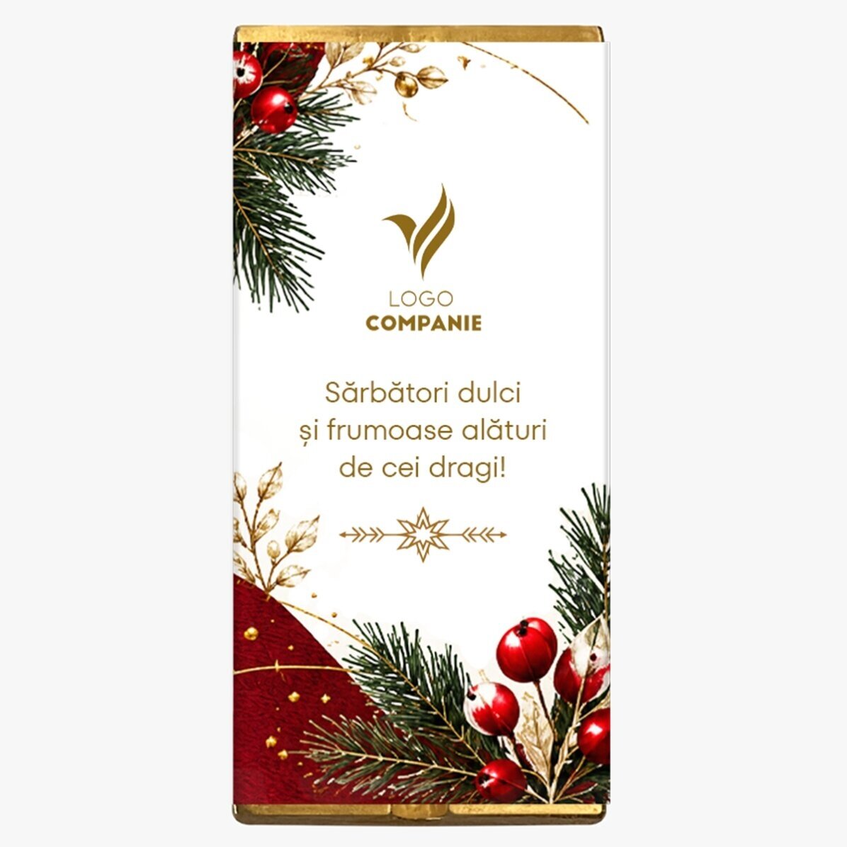 Set cadou de Crăciun personalizate cu logo și text - Festiv
