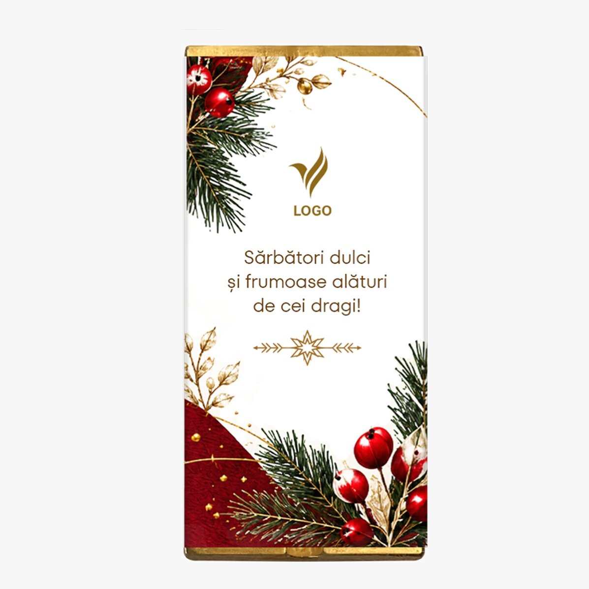 Set cadou de Crăciun personalizat cu logo și text - Festiv