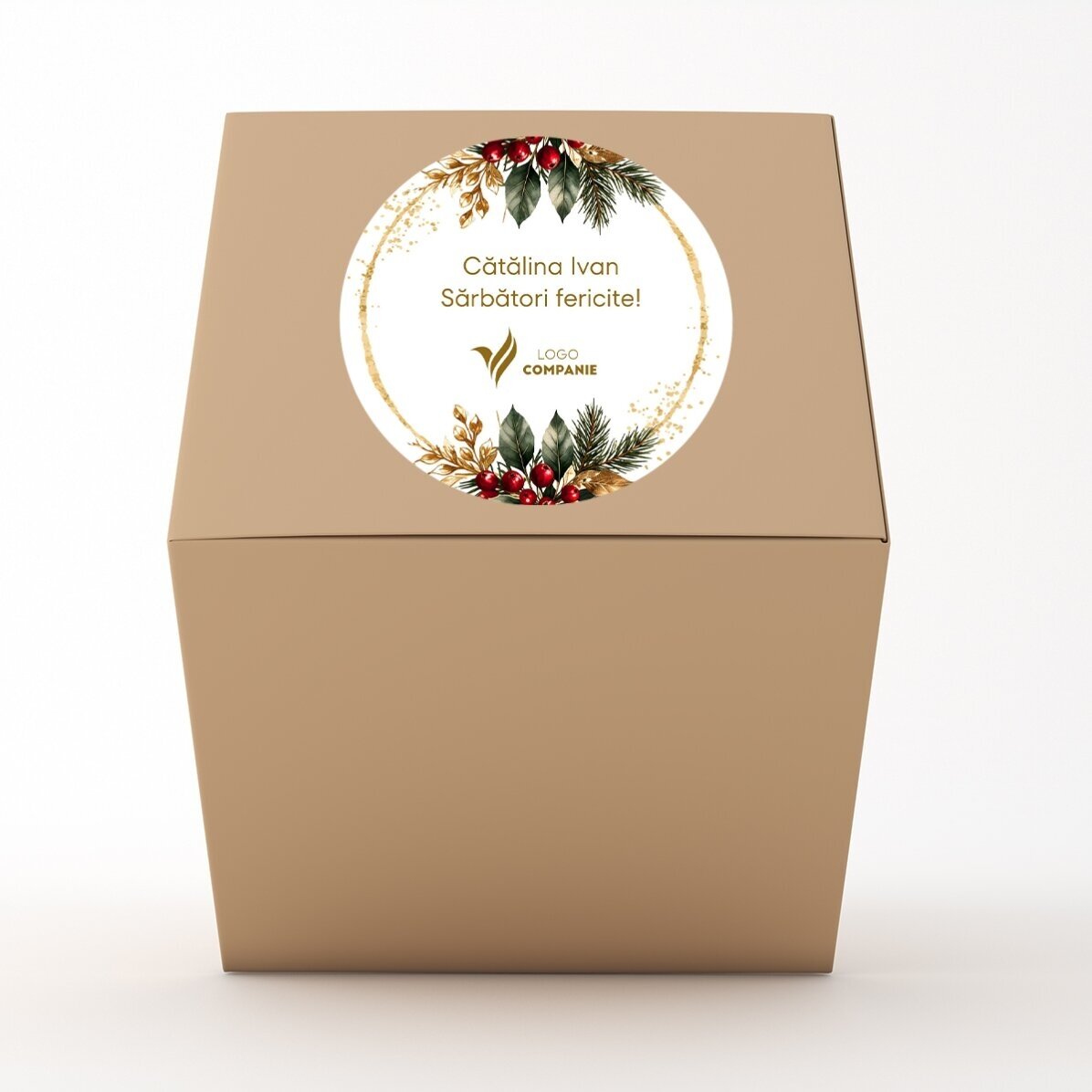 Set cadou de Crăciun personalizate cu logo și text - Festiv