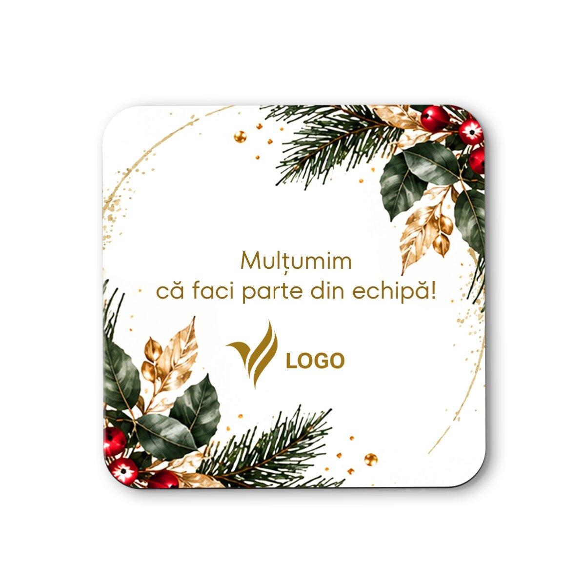 Set cadou de Crăciun personalizat cu logo și text - Festiv