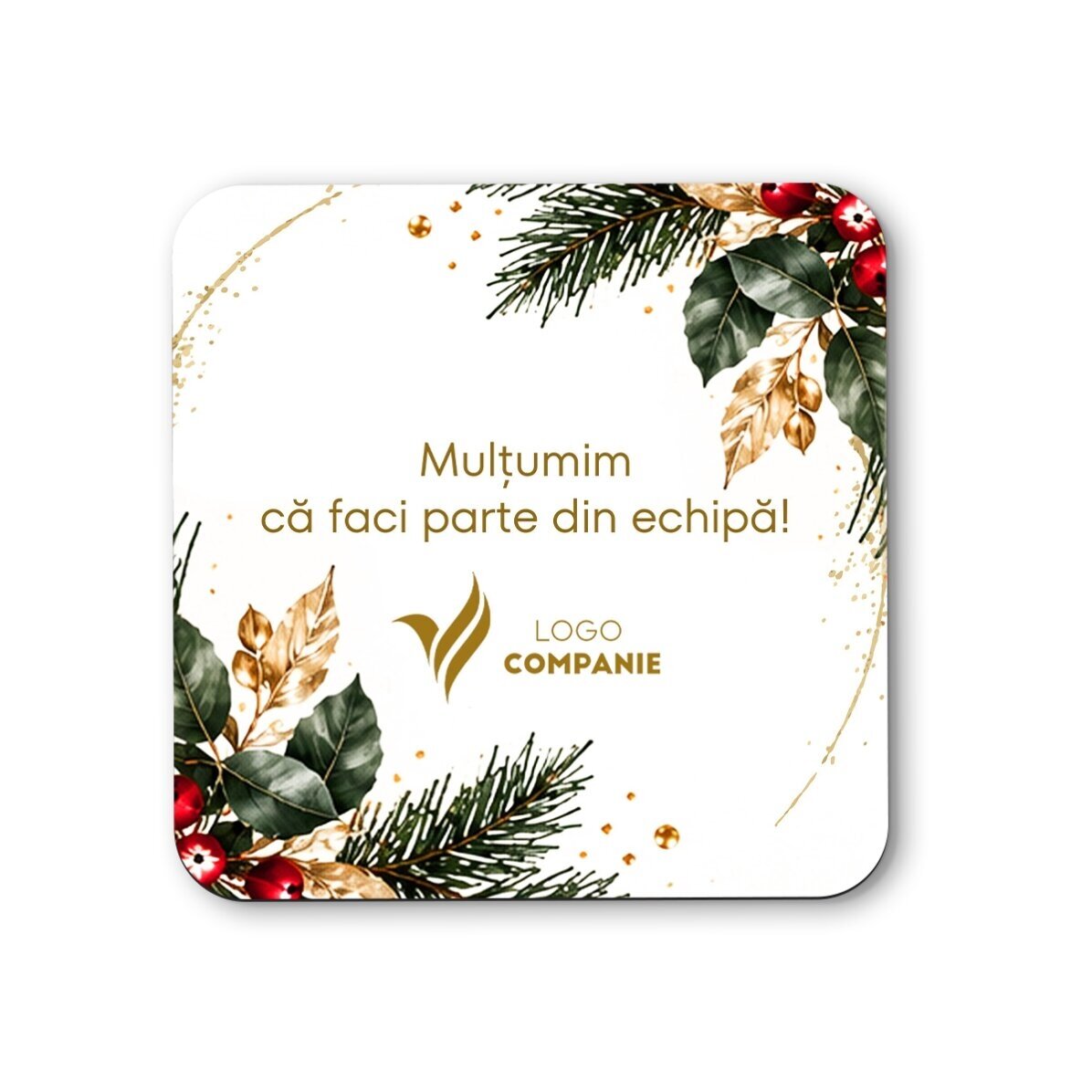 Set cadou de Crăciun personalizate cu logo și text - Festiv