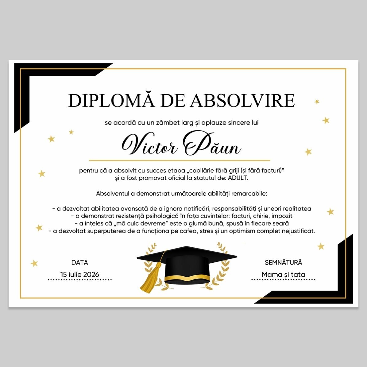 Set cadou pentru absolvenți - Viață de adult