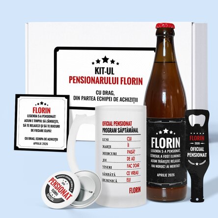 Set cadou personalizat - Legenda s-a pensionat
