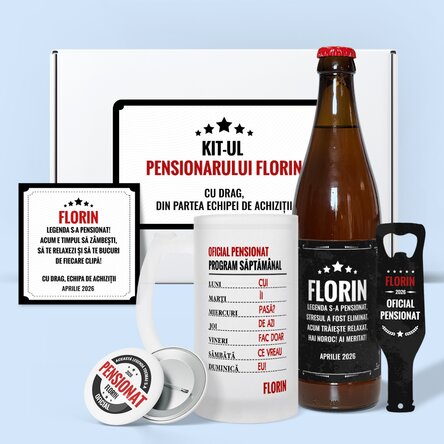 Set cadou personalizat - Legenda s-a pensionat