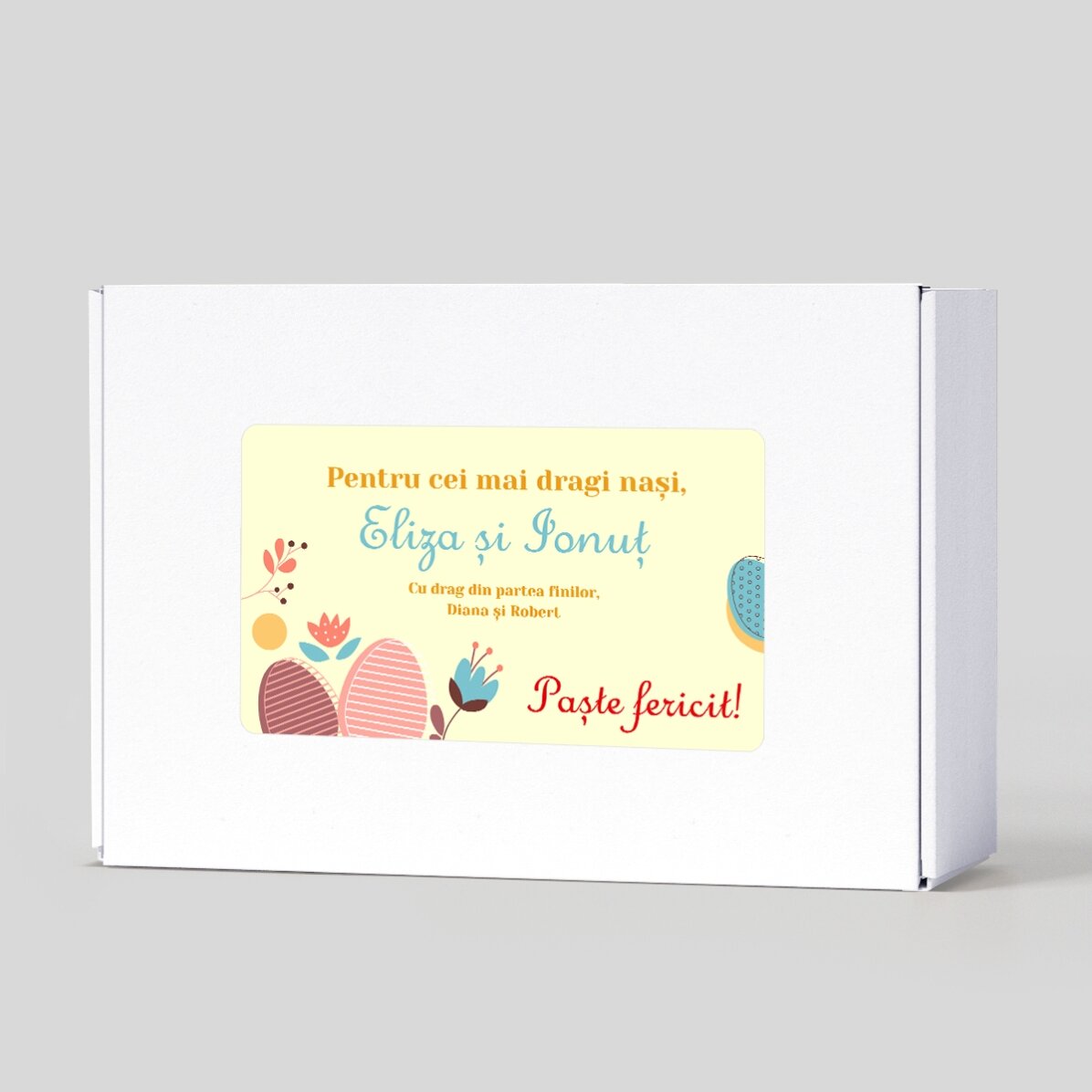 Set cadou personalizat pentru nași - Paște fericit