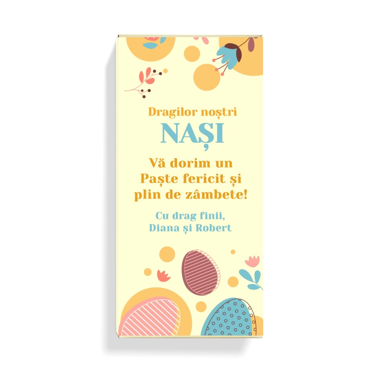 Set cadou personalizat pentru nași - Paște fericit