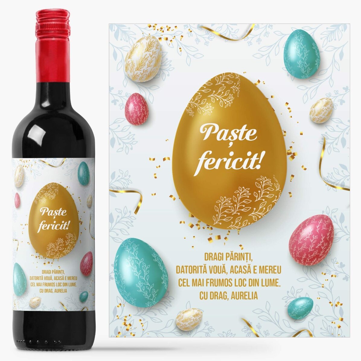 Set cadou personalizat - Acasă de Paște