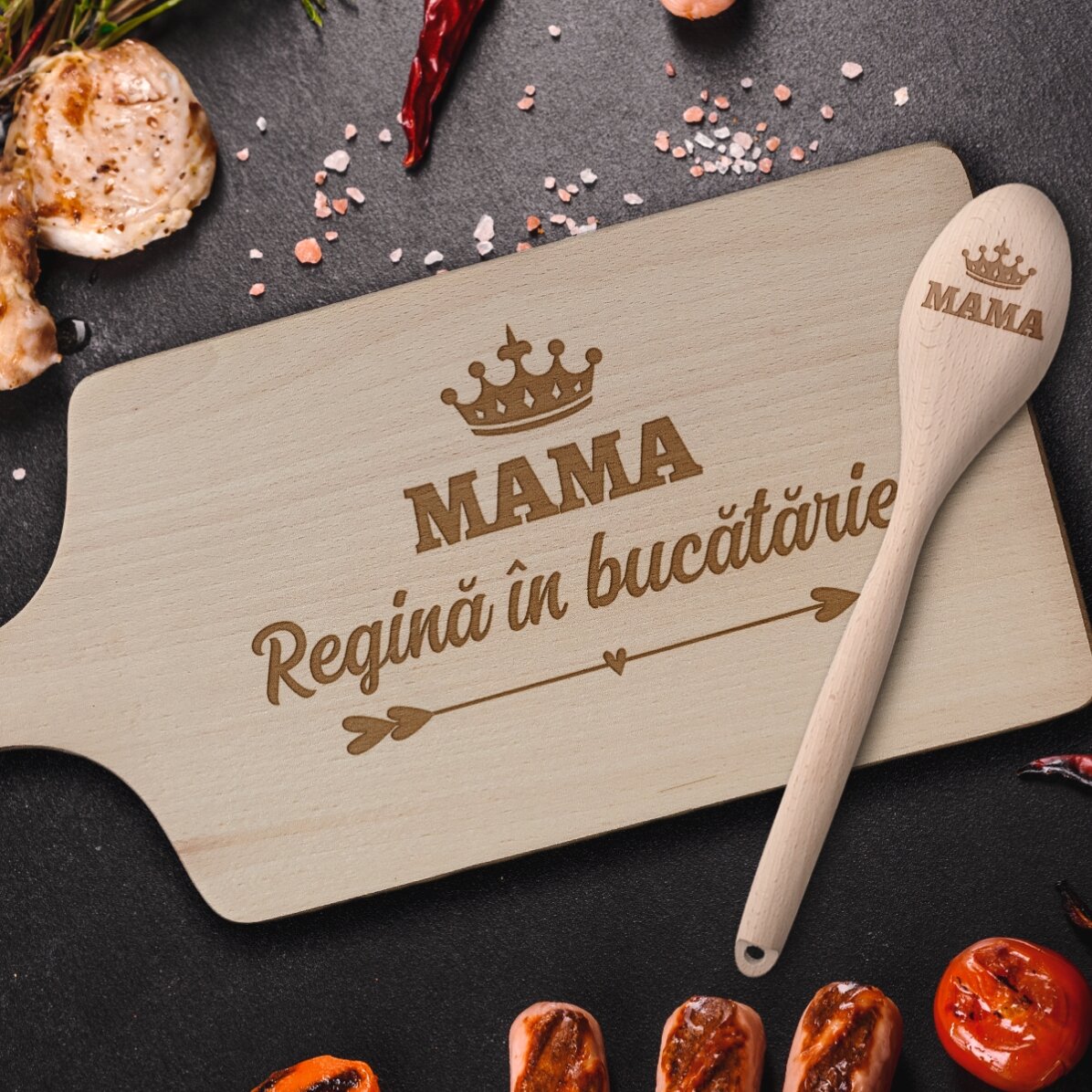 Set cadou tocător și lingură pentru Mama