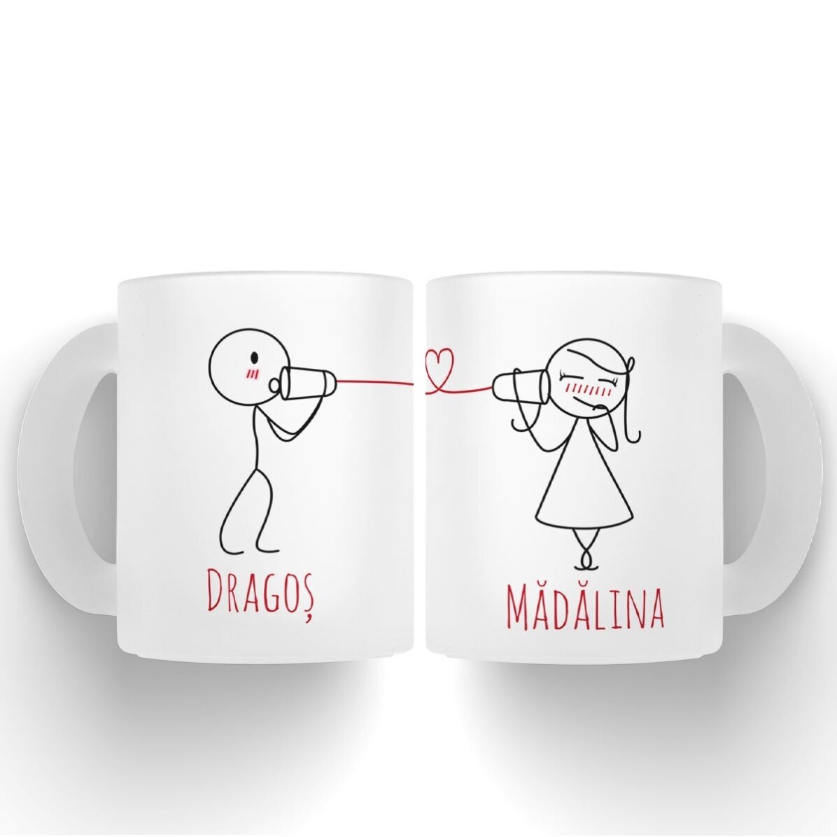 Set căni personalizate cu text - Mesaj secret