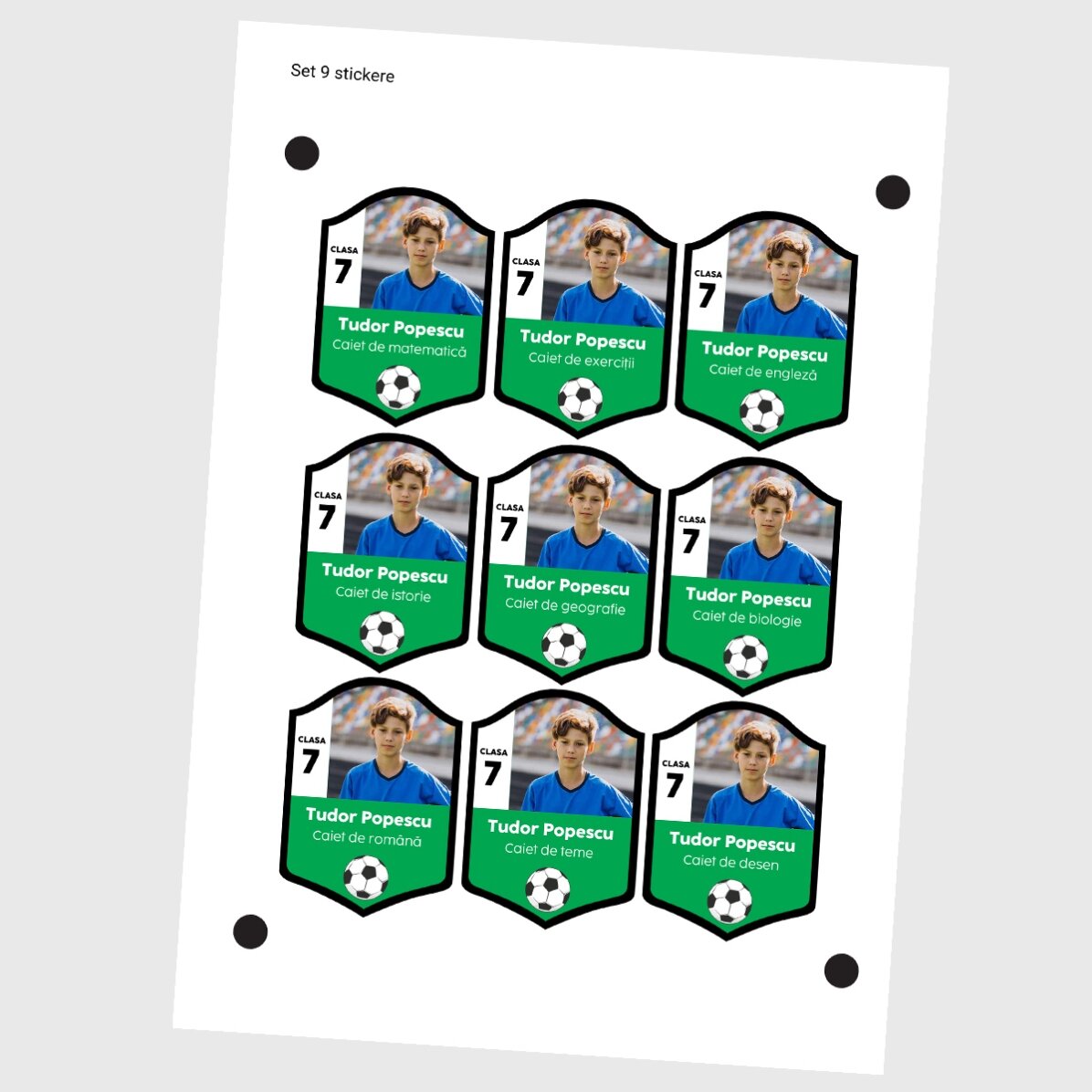 Set de 9 stickere (etichetă autoadezivă) personalizate - FIFA