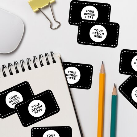 Set de stickere (etichetă autoadezivă) cu colțuri rotunjite personalizate cu grafica ta 