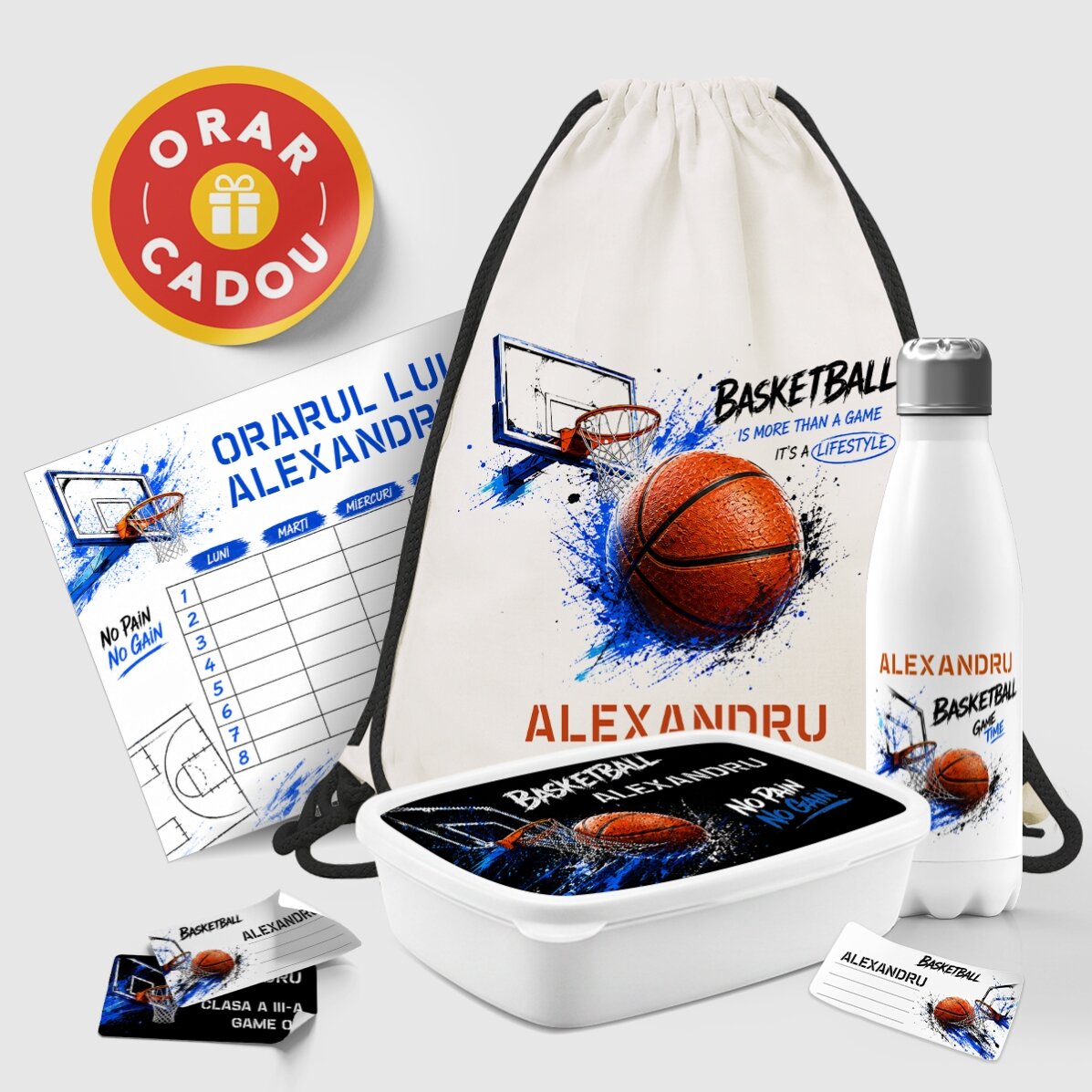 Set personalizat pentru școală - Baschet