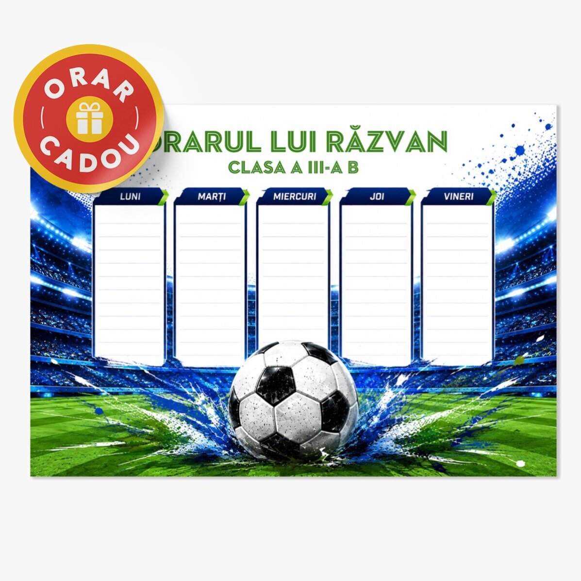 Set personalizat pentru școală - Fotbal