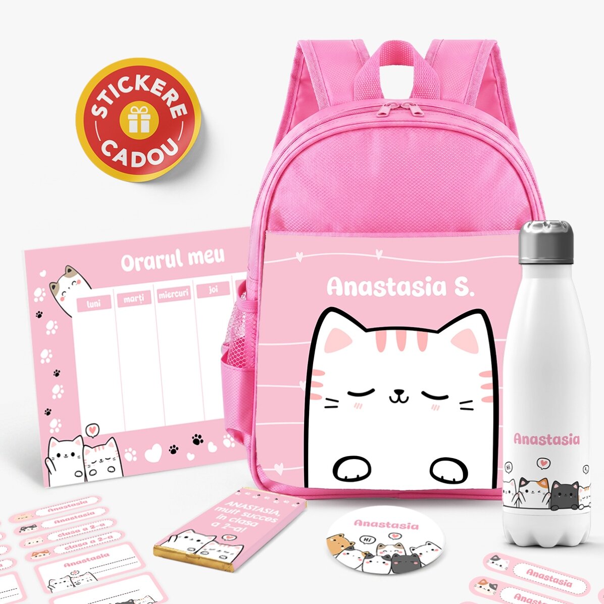 Set personalizat pentru școală – Kitty