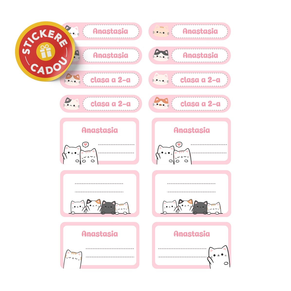 Set personalizat pentru școală – Kitty
