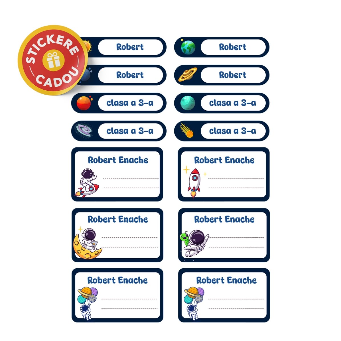 Set personalizat pentru școală – Space explorer