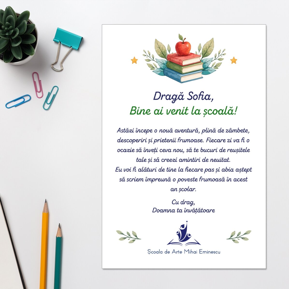 Set personalizat pentru școală – Welcome back