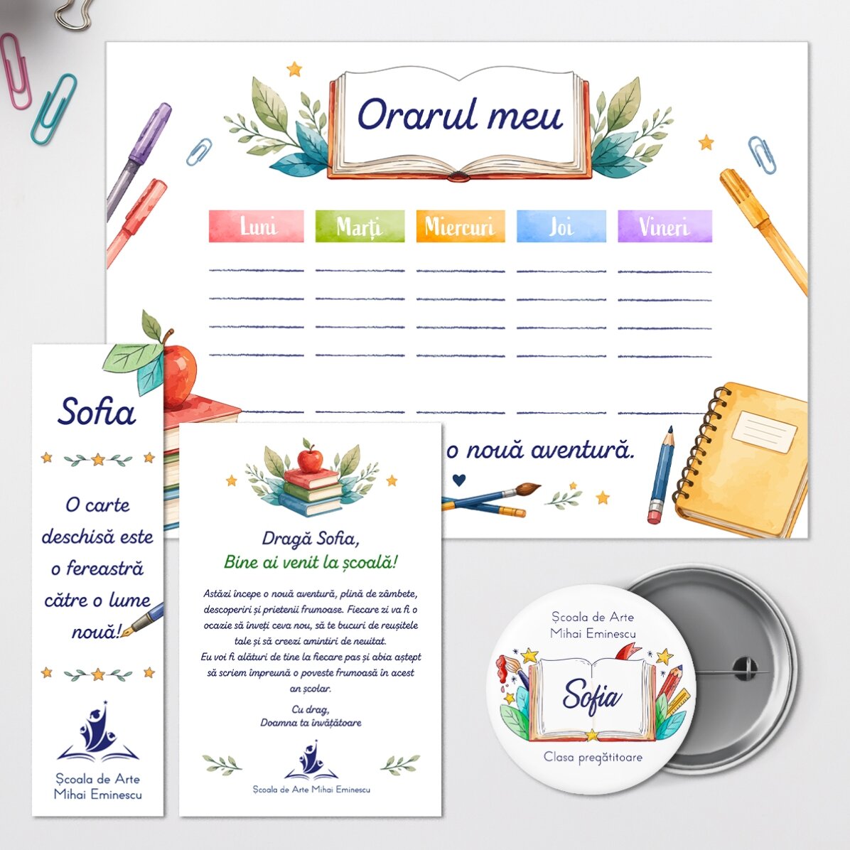 Set personalizat pentru școală – Welcome back
