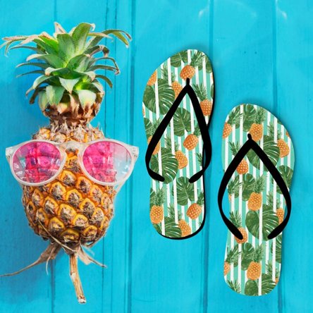 Șlapi pentru copii cu ananas