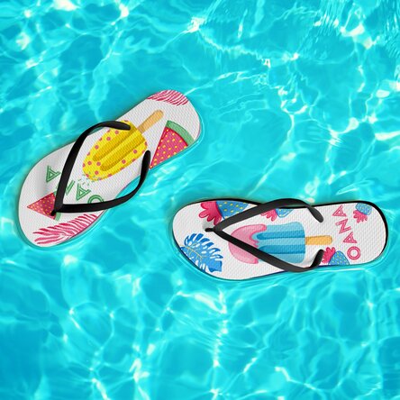 Șlapi personalizați cu nume - Tropical