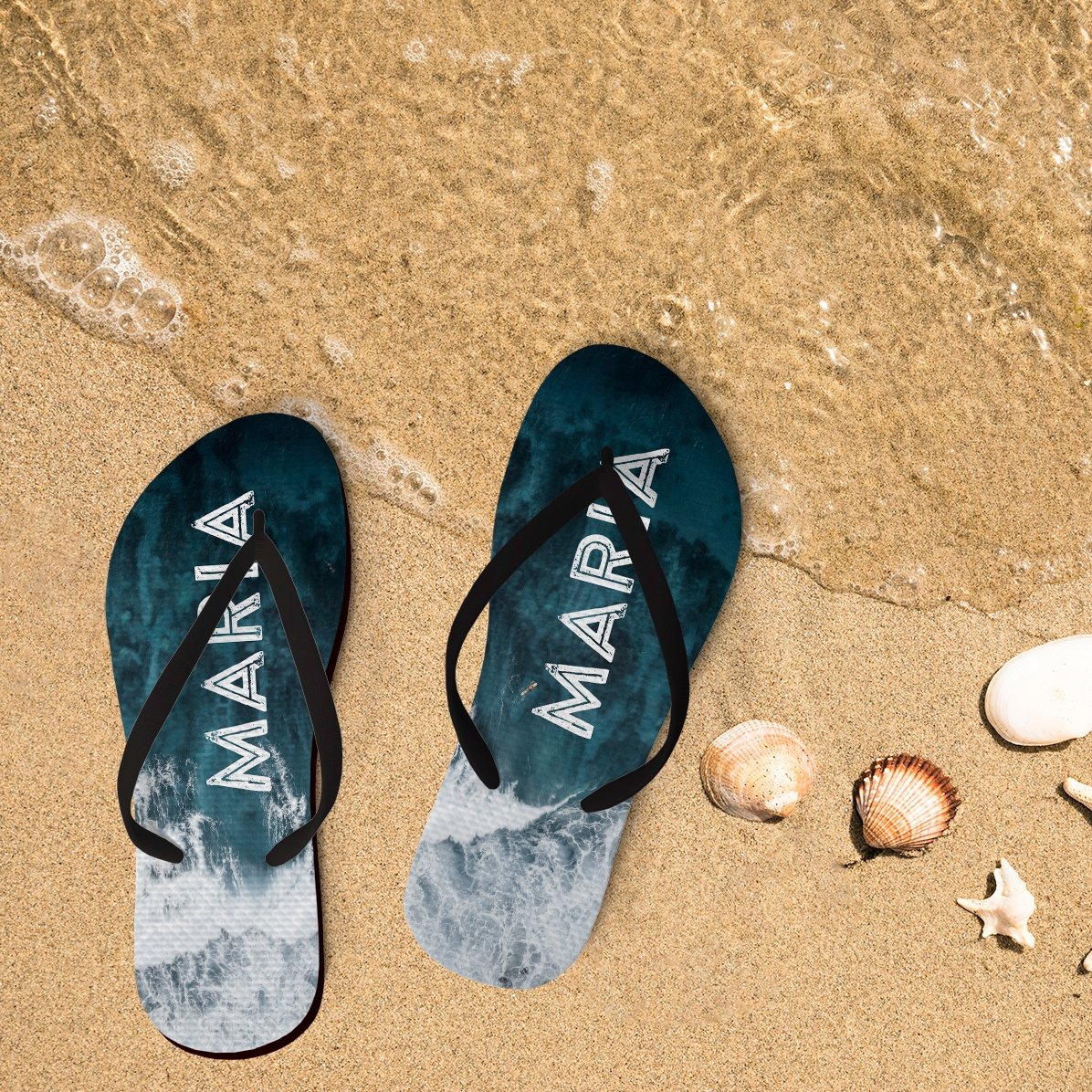 Șlapi personalizați cu nume - Ocean