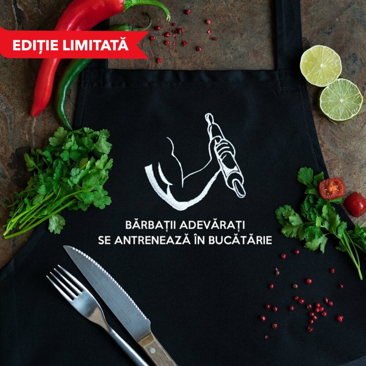 Șorț brodat - Bărbați adevărați