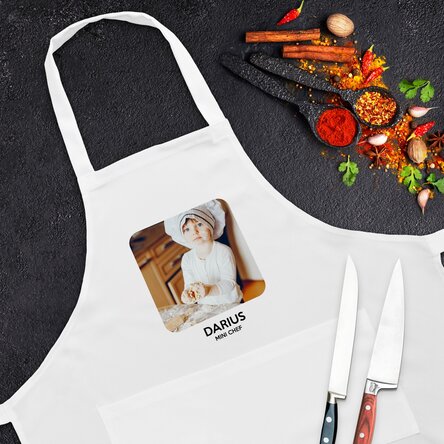 Șorț personalizat cu o poză și text