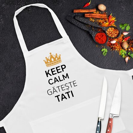 Șorț personalizat cu text - Keep calm