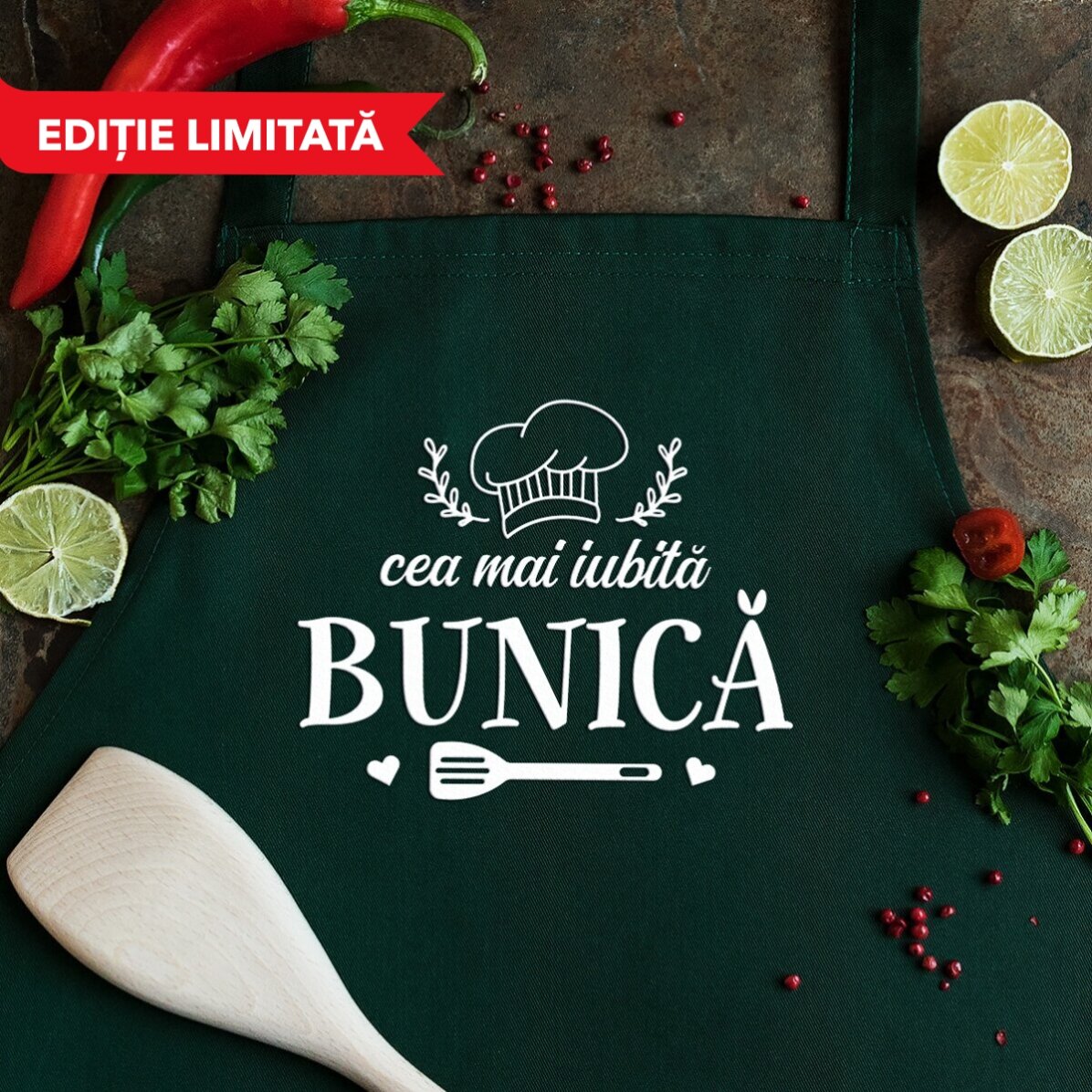 Șorț brodat pentru Bunica