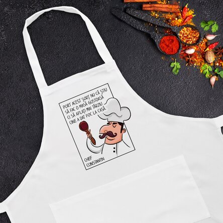 Șorț personalizat cu text pentru el x Flick