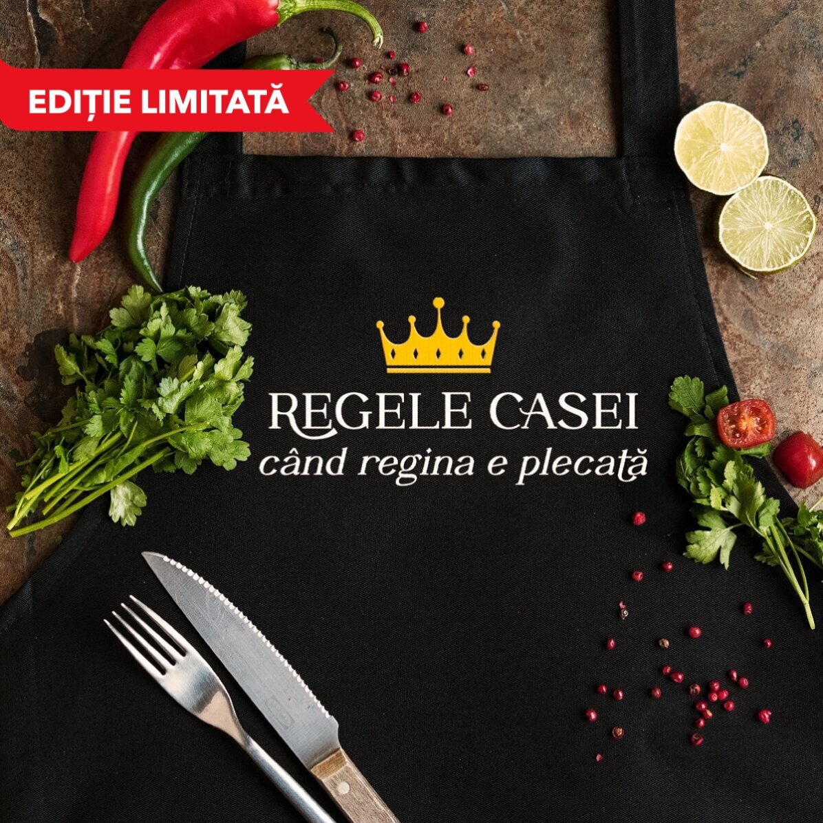 Șorț brodat - Regele Casei