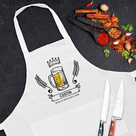 Șorț personalizat - King Of The Beer