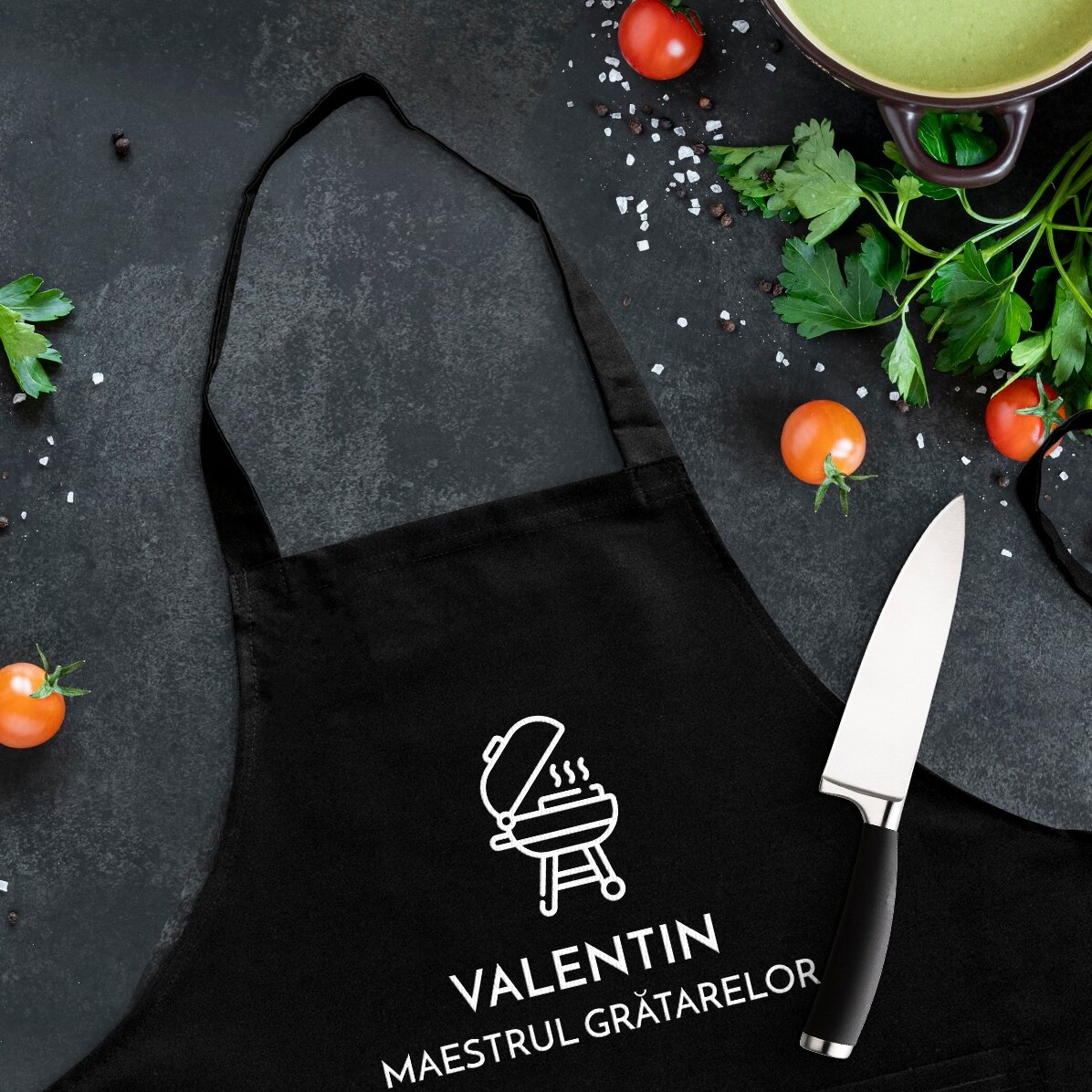 Șorț personalizat - Maestrul grătarelor