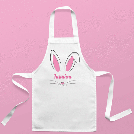 Șorț personalizat pentru copii cu text - Bunny