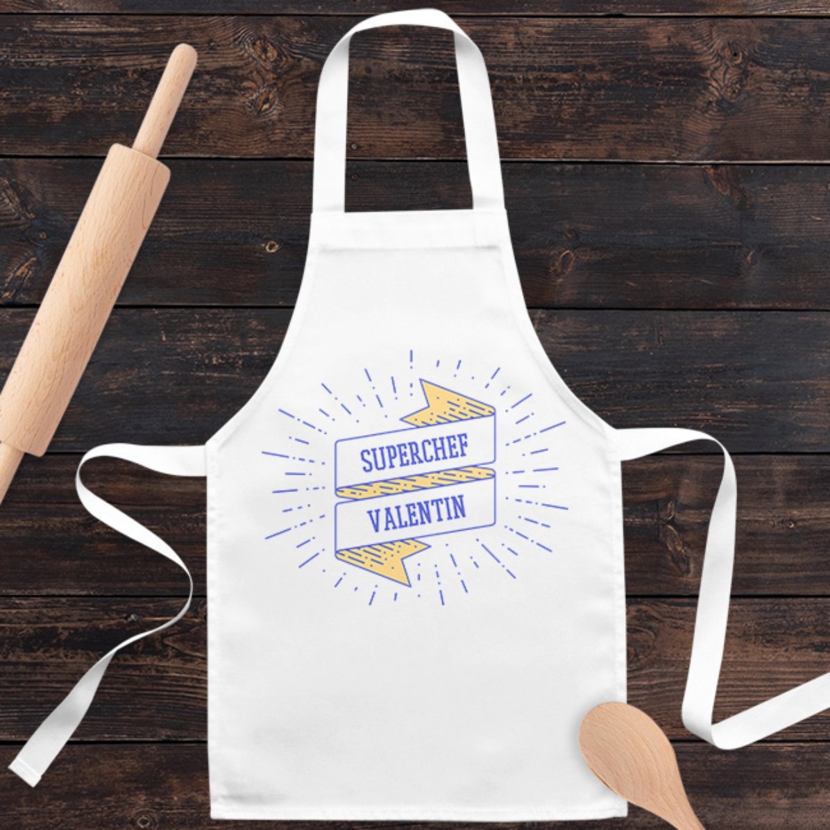 Șorț personalizat pentru copii cu text - Superchef