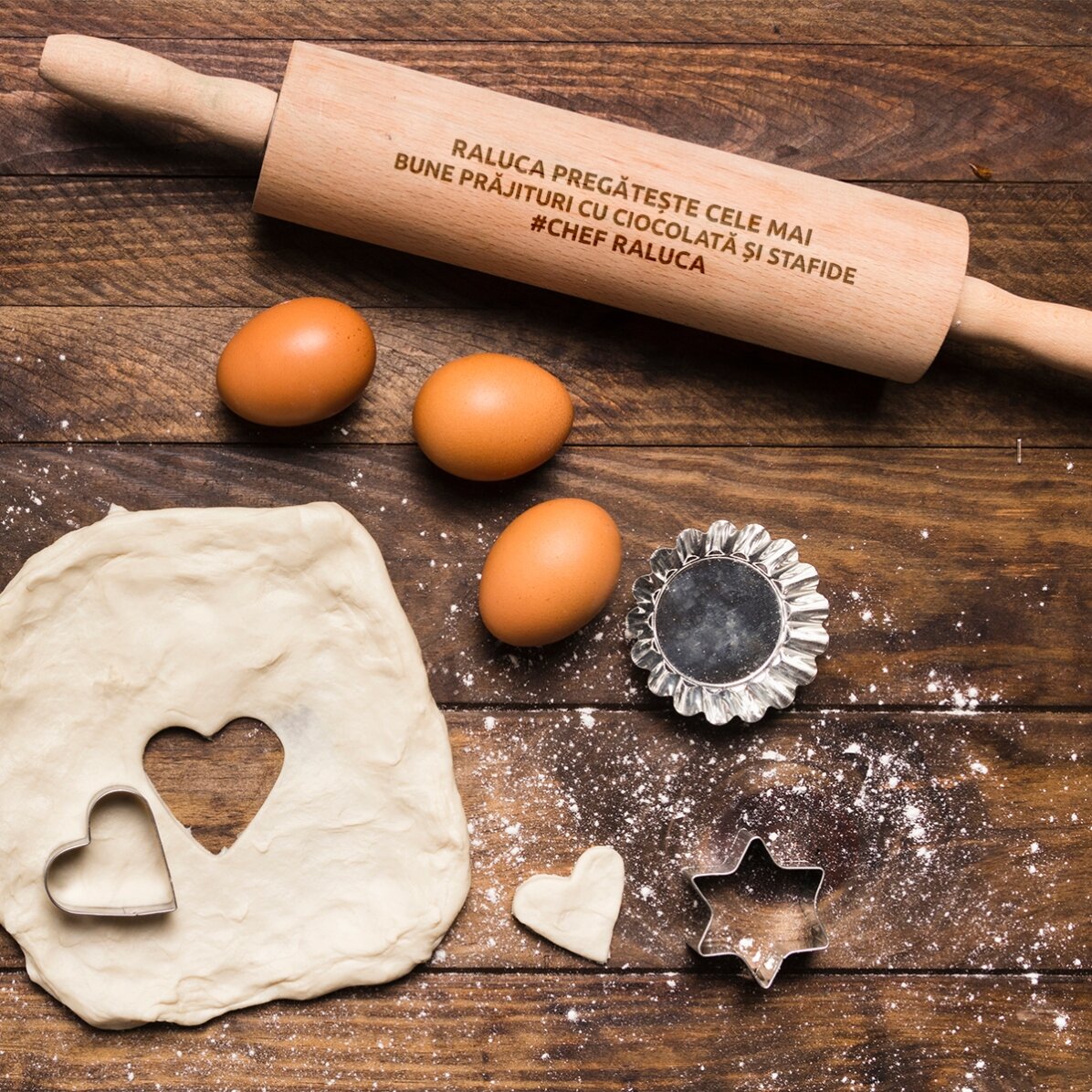 Sucitor de lemn personalizat cu mesaj