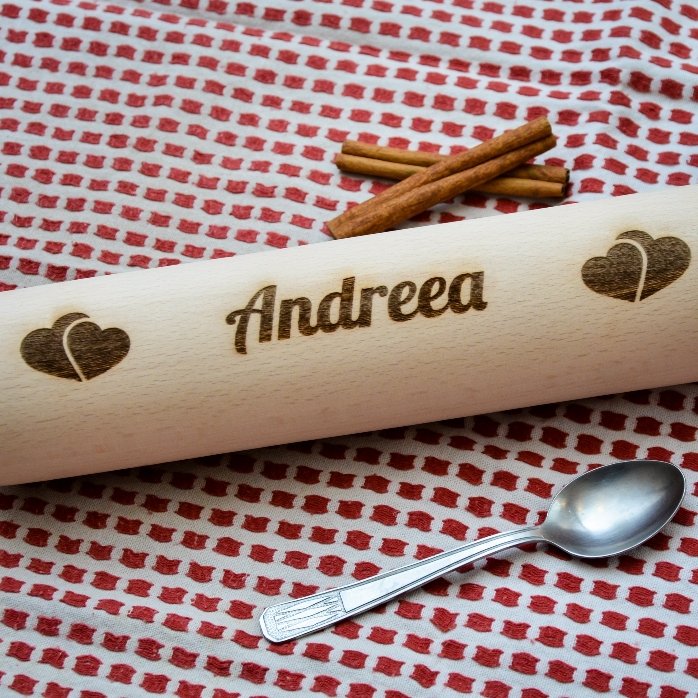Sucitor de lemn personalizat cu numele de dragoste
