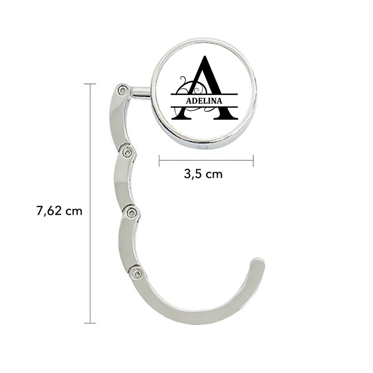 Suport geantă pentru masă personalizat cu monogramă și nume 