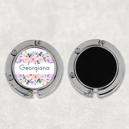 Suport geantă pentru masă personalizat cu nume - Flori