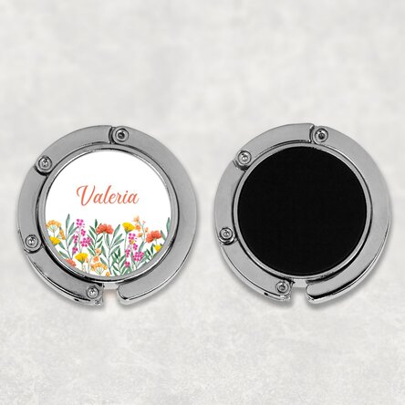 Suport geantă pentru masă personalizat cu nume - Flowers