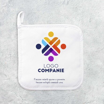 Suport oală fierbinte personalizat cu logo și text