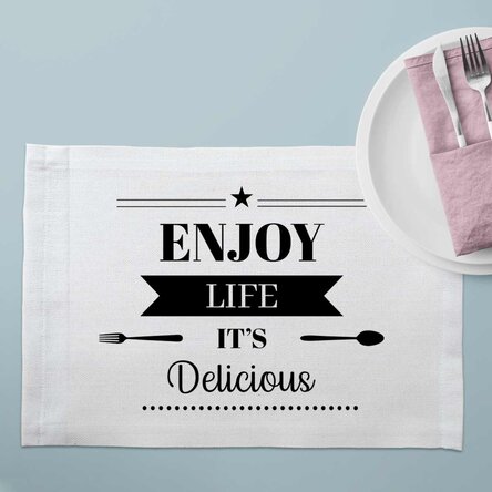 Suport pentru farfurie personalizat cu text - Delicious