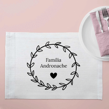 Suport pentru farfurie personalizat cu text - Heart