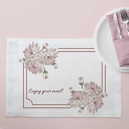 Suport pentru farfurie personalizat - Model crizanteme